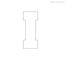 Free printable block letter style alphabet stencils. Stencil Letters I Printable Free I Stencils Stencil Letters Org
