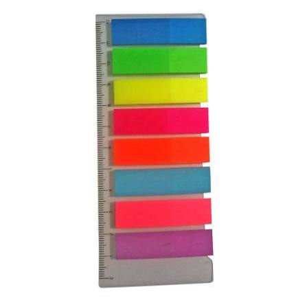  Lot de 10 Pochettes de 500 Index marques-pages 15x50 mm (10 Coul Fluo) — Synapses Maroc