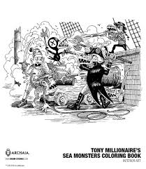 Super cool characters for you to color. Wrap Yourself Around Boom S New Tony Millionaire Sea Monsters Coloring Book