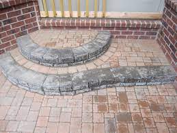 Brick Paver Rounded Steps Brick Steps Outdoor Stone Steps Patio Stairs