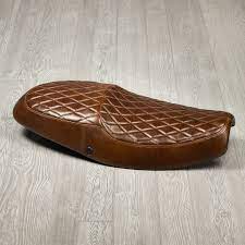 Triumph Thruxton 900 Brown With Black Stitching Leather Seat Cover Triumph Accessories Triumph Thruxton Motorcycle Seats