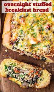 Easy Overnight Sausage Egg Cheese Stuffed Bread Strata Recipe In 2020 Breakfast Quick Breakfast Recipes Sausage And Egg