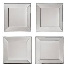 4 Piece Mart Decorative Square Wall Mirror Set Reviews Allmodern Wall Mirrors Set Mirror Wall Bedroom Mirror Design Wall