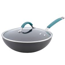 (compatiable with gratinpan 28cm and lid). Rachael Ray Cucina 11 Inch Nonstick Wok With Lid Gray With Blue Handles 87644 Best Buy