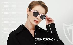 ATTCL Womens Round Classic Polarized Sunglasses for Women Retro Trendy  UV400 Sunnies C4 ClearBrown+brown : Amazon.co.uk: Fashion