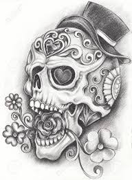 Maybe you would like to learn more about one of these? Art Sugar Skull Day Of The Dead Hand Pencil Drawing On Paper Stock Photo Picture And Royalty Free Image Image 92098094