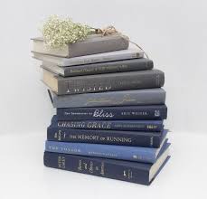 10 Blue Or Gray Decorative Books By The Foot Decorative Set Wedding Event Decor Party Table Centerpiece Graduation Banque Party Table Centerpieces Event Decor Office Party Decorations