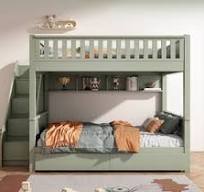 Tempat Tidur Tingkat Kayu Solid - Bergaya & Fungsional