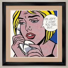 32W"x32H" OH JEFF I LOVE YOU by ROY LICHTENSTEIN
