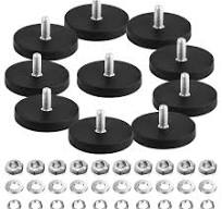 Magnetpro 12 Pieces Magnet 25 LB Force 20 X 7 Mm With Countersunk Hole And  Steel Capsule, Black Pot Magnets With Screws And 12 Steel Counterparts - ...