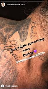 David beckham tattoos 2014 david beckham shows off new chest tattoo on. David Beckham Reveals New Dadda Tattoo Hello