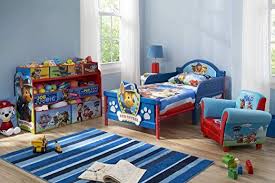 3d Footboard Toddler Bed Nick Jr Paw Patro Fight Bedtime Blues With The Nick Jr Paw Patrol 3 In 2020 Paw Patrol Bedroom Decor Toddler Boys Room Paw Patrol Bedroom