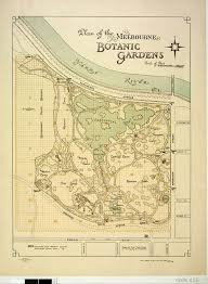 Royal Botanic Gardens Early Map Design Melbourne Map Vintage Maps Australia History