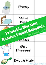 printable morning routine visual schedule from abcs to acts