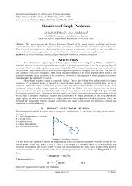 Physics, forces and motion phet simulation lab answer keyrar, gravity force lab golabz, gravity force simulation. Pdf Simulation Of Simple Pendulum