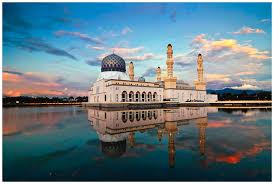 With its structure floating in water. Kota Kinabalu City Mosque By Vin S Image