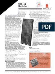 A vehicle wiring diagram is a lot like a road map, according to search auto parts. Solarex Msx 60 Solar Module Pdf Pdf Photovoltaics Solar Panel
