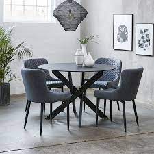We did not find results for: Remi 120cm Round Dining Table 4 Dark Grey Faux Leather Toby Chairs