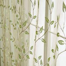 One panel choose width and length. Decorative Modern Embroidered Green Leaf Windon By Elleweideco 24 99 Home Curtains Curtains Custom Made Curtains