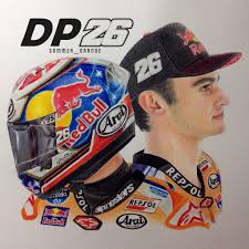 Dani Pedrosa Moto Gp Drawing Art