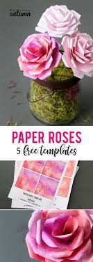 Projects include giant paper flowers for flower walls and 3d card stock flowers perfect for bouquets. Make Gorgeous Paper Roses With This Free Paper Rose Template It S Always Autumn