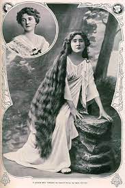 Mme Aline Vallandri Cheveux Longs Vintage Coiffures Historiques Filles Aux Cheveux Longs