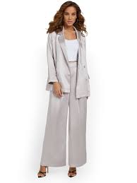 Lena 2-Piece Satin Blazer & Wide-Leg Pant Set - Brands We Love – New York &  Company