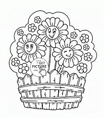 Flowers have always been known as a symbol of happiness. Coloring Page Colorings Of Plants Altairsheet Co Flower Garden For Kids Awesome