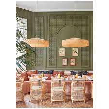 Lampe Parasol Raphia Et Franges Dorees S Honore Decoration Interieure Parasol Design De Table