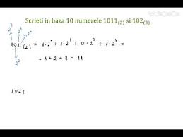 Trecerea din baza 2 în baza 10. Baze De Numeratie Exercitii Rezolvate 3 Youtube