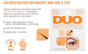 Dark glue blends with black or brown. Amazon Com Duo Brush On Strip Lash Adhesive Dark Tone 0 18 Oz Beauty