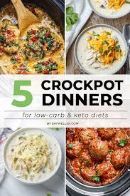 Air fryer bbq chicken pizza (great for ww) air fryer bbq chicken pizza will make homemade pizza night a breeze at your house. Low Carb Crock Pot Dinner Recipes 5 Low Carb Crockpot Dump Dinners Eatwell101