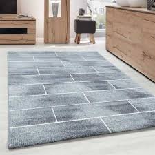 Tapis design moderne tendance chiné optique mur de pierre salon marron 60x100 cm. Designer Teppich Modern Kurzflor Steinwand Optik Stein Mauer Grau Weiss Grosse 80x150 Cm