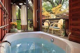 Picture Yourself Here A Warm Bath To Wash Away Your Worries With A View Of The Beautiful Outdoors Just Feet Best Bed And Breakfast Bed And Breakfast Hot Tub