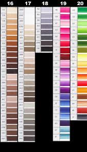 26 paradigmatic dmc embroidery threads colour chart