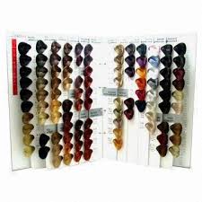 Synthetic Fiber Hair Color Chart Sheet 104 Colors Looped