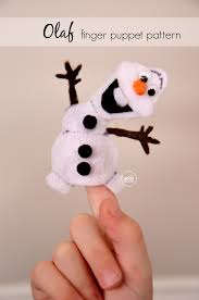 olaf finger puppet pattern the idea room