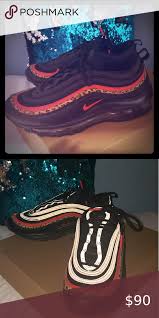 Cute Nike Air Max 97 Black Red Cheetah Print 8 5 In 2020 Cute Nike Shoes Cute Nikes Nike Air Max 97