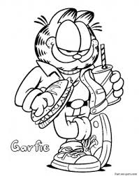 We have coloring pages that are so so cute, for your kids and for adults. Printable Cartoon Garfield Coloring Pages Free Kids Coloring Pages Printable