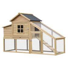 Check spelling or type a new query. Pawhut 69 Outdoor Wooden Chicken Coop Hen House With Nesting Box And Run Walmart Com Walmart Com