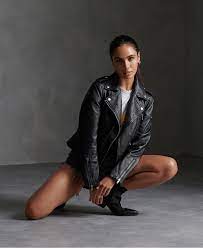 Superdry Rylee Leather Biker Jacket Women S Jackets And Coats Leather Jacket Photoshoot Leather Jacket Girl Leather Jackets Women