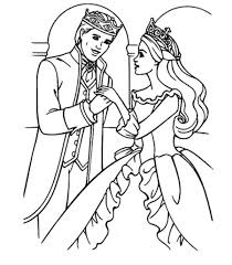 Colour barbie and ken colouring page. Barbie Princess And Ken Coloring Page Coloring Sun