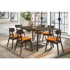 Shop target for dining chairs & benches you will love at great low prices. Tannar Dining Room Set W Orange Chairs By Homelegance Furniturepick