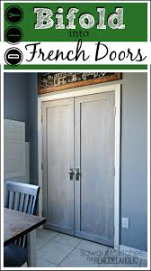If there is one thing i have learned about diy is you don't have to settle for boring spaces. Remodelaholic Bifold Door Makeover Into French Doors