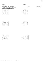 Instructions and help about kuta software infinite algebra 2 completing the square answers with work form. Algebra 2 Inverses Of 3x3 Matrices Functional Analysis Operator Theory