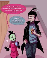 I Draw Things Zim Vs Dib S Piercings Invader Zim Dib Invader Zim Characters Invader Zim