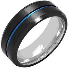 Brilliance Mena S Black And Blue Ip Stainless Steel Wedding Ring Band Walmart Com Stainless Steel Wedding Ring Steel Wedding Ring Stainless Steel Rings