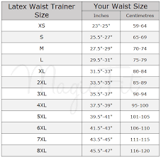 Waist Trainer Size Chart Waist Training Products Australia