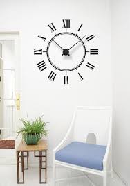 Horloge Murale Stickers En Chiffre Romain En 2020 Horloge Murale Parement Mural Decoration Maison