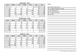 Federal holidays and observances (us. 2021 Quarterly Template Calendarholidays In